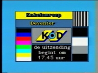 180 BB08605 Uitzendband van Kabelomroep Deventer (KOD) - maart 1990 - Inhoud: politieke partijen presenteren zich voor ...
