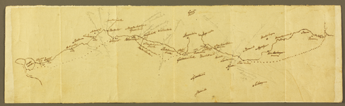 168 Zonder titel Kaart met loop van de Schipbeek vanaf de Munsterse (Duitse) grens tot aan Deventer., 1844-01-10