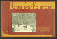 154 Natuurleven Kalender 1935 Idylle van de grillige lente Kalender (rood met geel) met foto's van diverse fotografen: ...