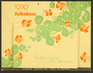 159 Buitenleven 1939 Van bloem en plant Voor stad en land Kalender (oranje met groen) met foto's van diverse ...