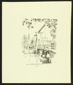 309 Ophaalbruggetje. Litho, 23,5 x 27,5 cm, 1934-01-01
