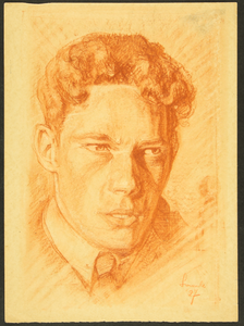 370 Tekeningen Joop (opmerking schenker). Portret van een man (Joop Smeele?), gesigneerd door Piet Smeele., 1927-01-01