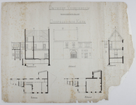 1891 Met langsdoorsnede, achtergevel, dwarsdoorsnede, verdieping en plattegrond., 1890-01-01
