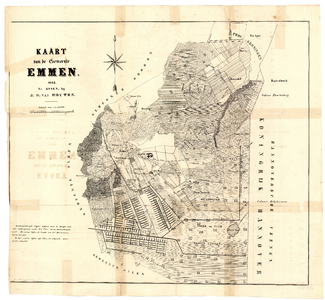 120.1 Kaart van de Gemeente Emmen; 1862