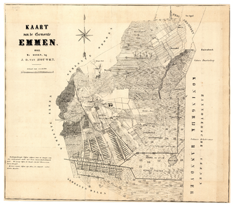 120.2 Kaart van de Gemeente Emmen; 1862