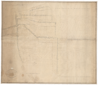 126 Figuratieve kaart van de landerijen gelegen in de jurisdictie Hoogeveen; [1850 ca.]
