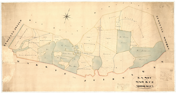 137b Kaart van de markte van Noord Sleen (tweede gedeelte); 184802