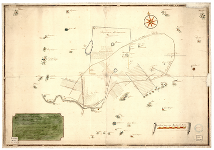 169 Copiele kaarte van de Veenen tusschen de Marken van Lutten A en Holthoen en die van Zuidwolde en Echtens Hoogeveen; 1734