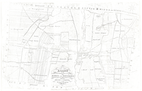 331 Kaart van de verdeeling der marke van Donderen; 1848