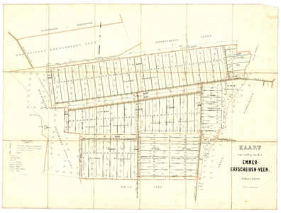349 Kaart van aanleg van het Emmer-erfscheiden-veen; [ca 1880]