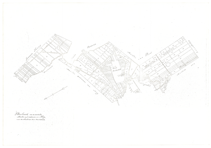 352 Plankaart van de verdeelde Markte van 't oosteinde van Norg; [ca 1872]