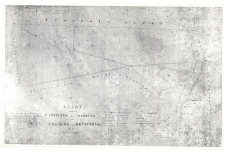 372 Kaart van het Mandeveld der Markten van Zweeloo en Benneveld. (Foto van); 12-08-1863