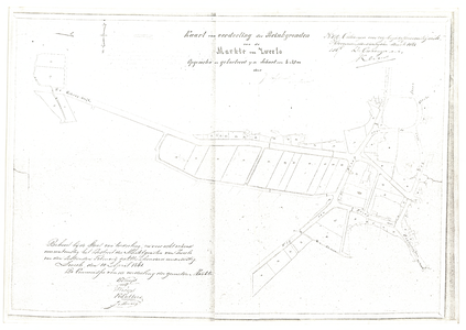 393 Kaart van verdeeling der Brinkgronden van de Markte van Zweelo; 10-04-1861