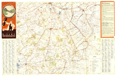 433 Ten Brink's Nieuwe provinciekaarten Drente; [1950 ca.]