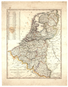 450 Nieuwe kaart van het Koningrijk der Nederlanden en het Groot Hertogdom Luxemburg volgens de jongste bepalingen; 1830