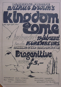 Dynagron : affiche optreden Arthur Browns Kingdom Come in de Korenbeurs
