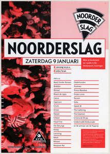 affiche Noorderslag 1999 <br/>Elzo Smid <br/>De Oosterpoort <br/>9 januari 1999 <br/>concertaffiche <br/>De Oosterpoort