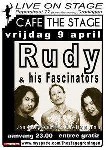 Affiche optreden in cafe the Stage.