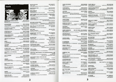 Eerste Groningsche Popgids (blz. 2 en 3)  Uitgave: Kunstencentrum Groningen, jaargang 6 (2000/2001)