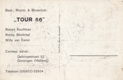 Tour 66 : achterkant fotokaart