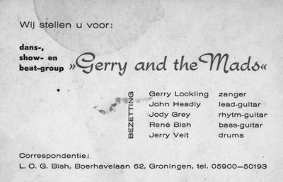 Gerry and the Mads : strooifoto achterkant