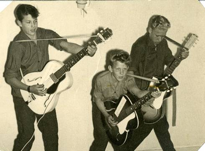 The Yellow Devils :  foto genomen tijdens een repetitie van de band