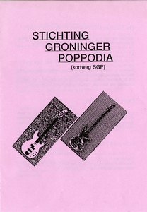 Stichting Groninger Poppodia : voorpagina informatie folder