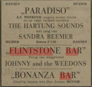 Flintstone Bar : advertentie