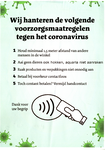  Aanplakbiljet van dierenwinkel Beestenboel te Breukelen met maatregelen vanwege het coronavirus