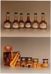  Etiketten voor flesjes azijn en mosterd van de firma Luycks te Diemen