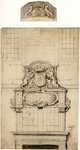 200898 Afbeelding van het bovenlicht met het provinciale wapen tussen twee staande leeuwen en een cartouche met het ...