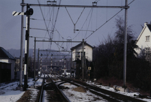 163024 Gezicht op het seinhuis Post T te Valkenburg.