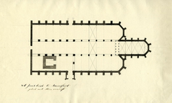 206014 Plattegrond van de St.-Joriskerk te Amersfoort.