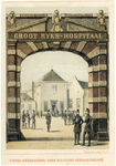 38260 Gezicht op de toegangspoort tot de Rijkskweekschool voor Militaire Geneeskundigen en het Groot Rijkshospitaal ...